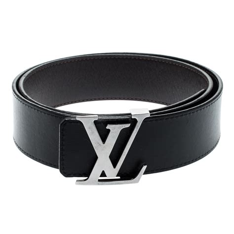 louis vuitton black leather belt